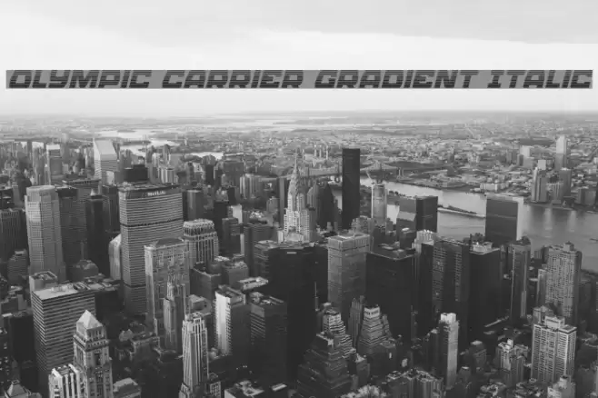 Olympic Carrier Gradient Italic Font examples