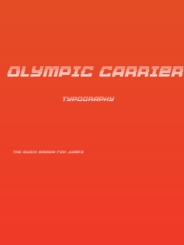 Olympic Carrier Gradient Italic Poster