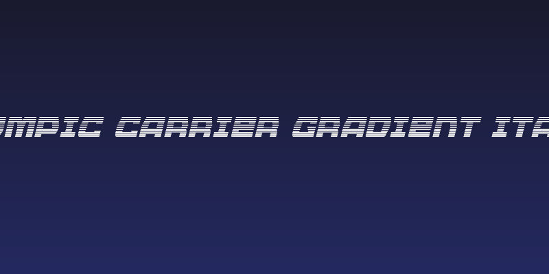Olympic Carrier Gradient Italic Social Header
