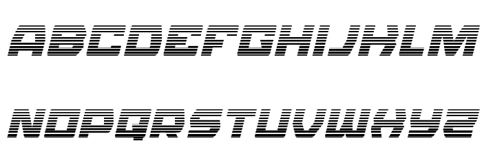 Olympic Carrier Gradient Italic Font LOWERCASE