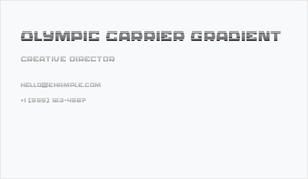 Olympic Carrier Gradient Business Card