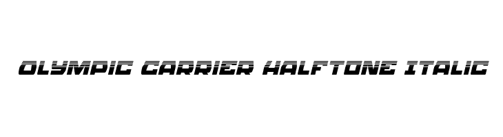 Olympic Carrier Halftone Italic  Fuentes Gratis Descargar