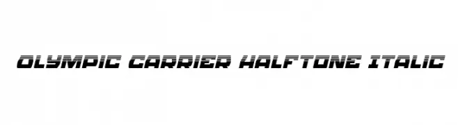 Olympic Carrier Halftone Italic  Frei Schriftart Herunterladen
