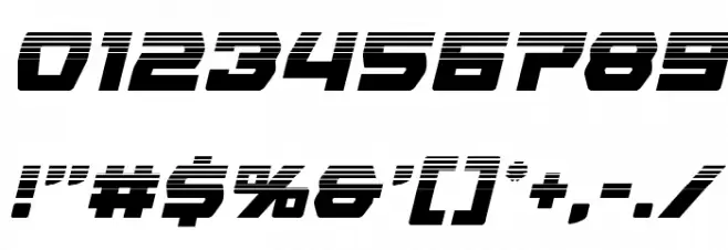 Olympic Carrier Halftone Italic Font OTHER CHARS