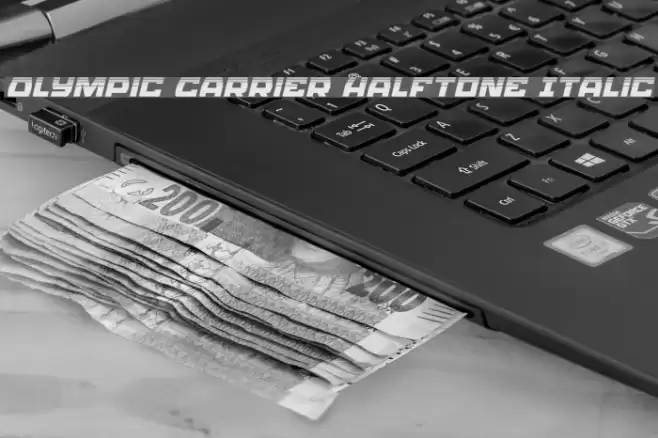 Olympic Carrier Halftone Italic Font examples