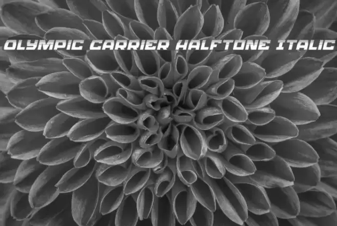 Olympic Carrier Halftone Italic Font examples