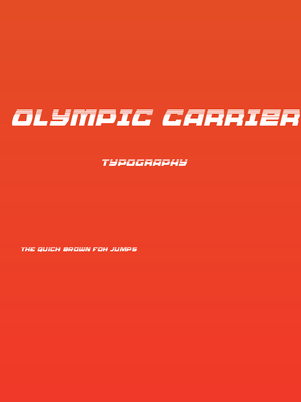 Olympic Carrier Halftone Italic Poster