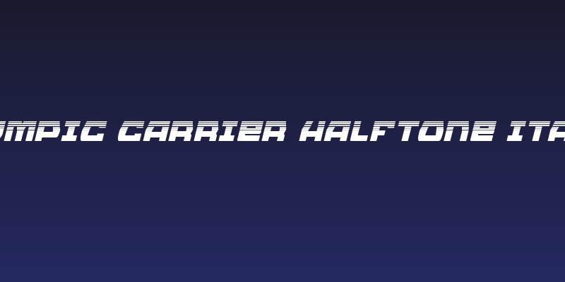Olympic Carrier Halftone Italic Social Header