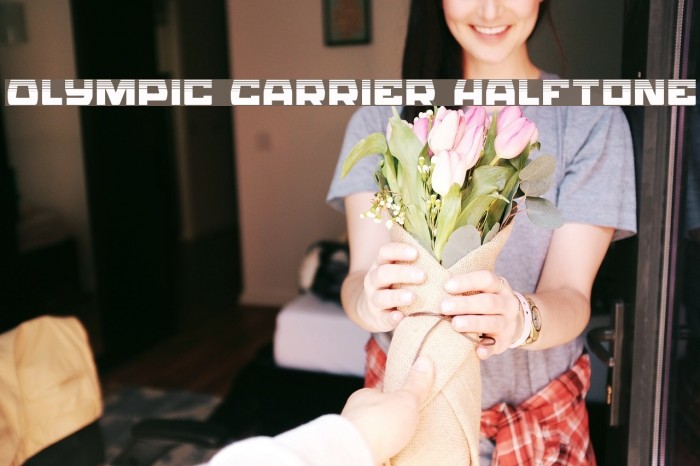 Olympic Carrier Halftone Font examples