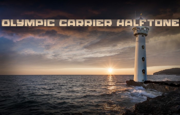 Olympic Carrier Halftone Font examples