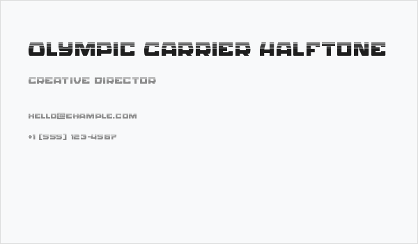 Olympic Carrier Halftone Business Card