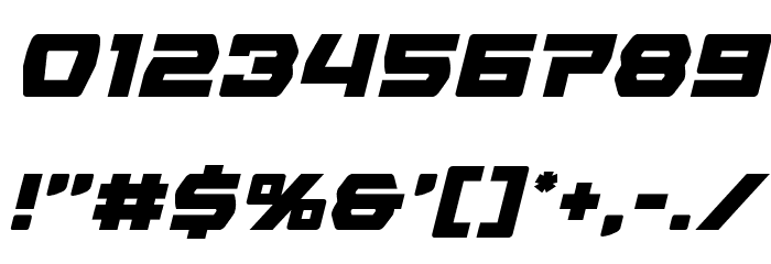 Olympic Carrier Italic Font OTHER CHARS