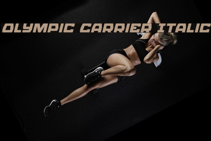 Olympic Carrier Italic Font examples