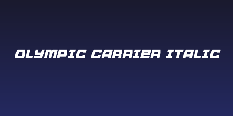 Olympic Carrier Italic Social Header