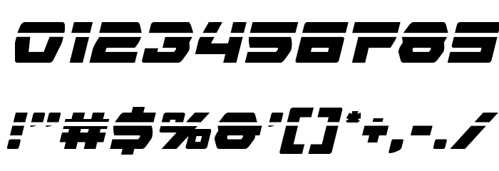 Olympic Carrier Laser Italic Font OTHER CHARS