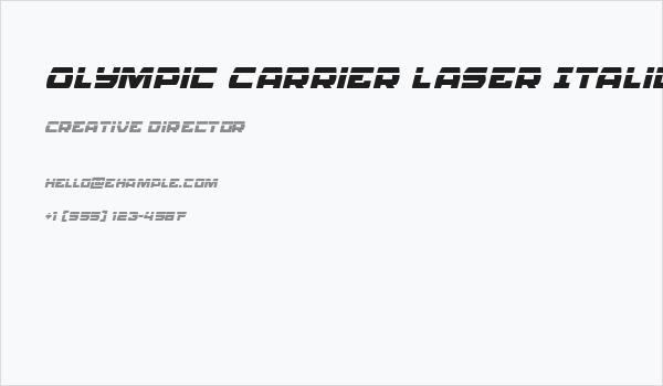Olympic Carrier Laser Italic Business Card