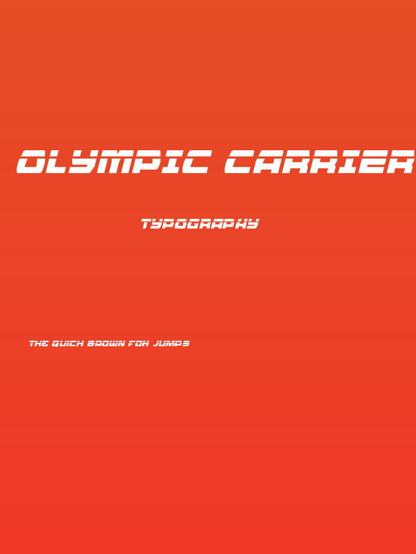 Olympic Carrier Laser Italic Poster