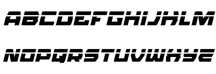 Olympic Carrier Laser Italic Font LOWERCASE