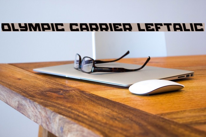 Olympic Carrier Leftalic Font examples