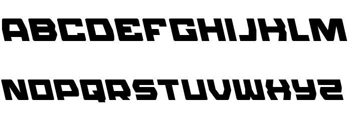 Olympic Carrier Leftalic Font LOWERCASE