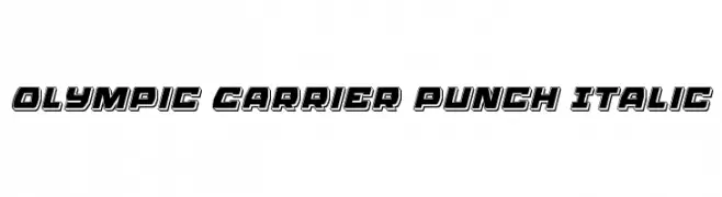 Olympic Carrier Punch Italic  Fuentes Gratis Descargar