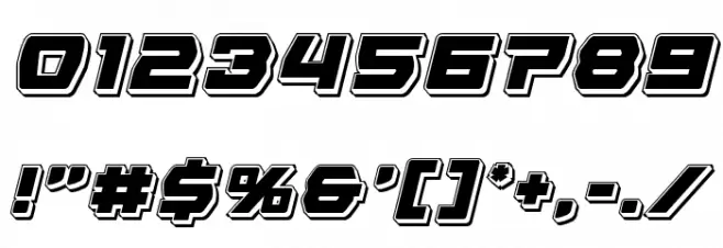 Olympic Carrier Punch Italic Font OTHER CHARS