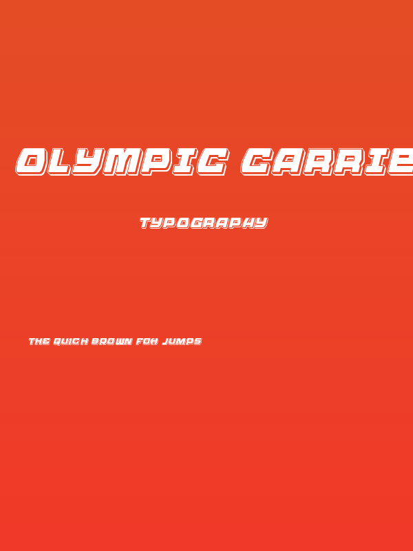 Olympic Carrier Punch Italic Poster