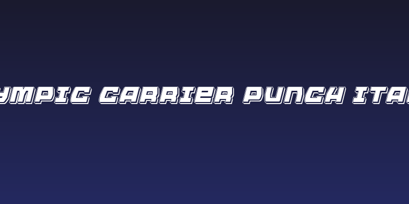 Olympic Carrier Punch Italic Social Header