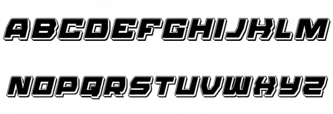 Olympic Carrier Punch Italic Font LOWERCASE