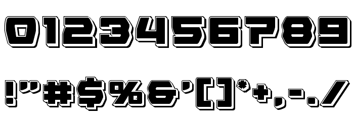 Olympic Carrier Punch Font OTHER CHARS