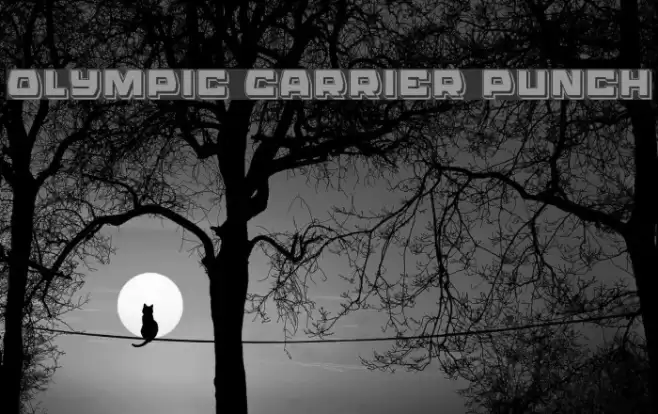Olympic Carrier Punch Font examples