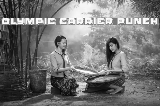 Olympic Carrier Punch Font examples