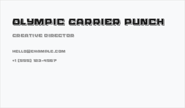 Olympic Carrier Punch Business Card