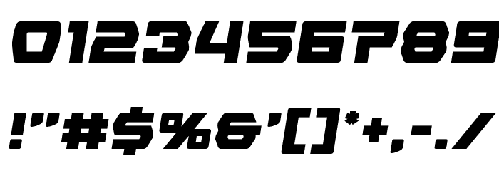 Olympic Carrier Semi-Italic Font OTHER CHARS