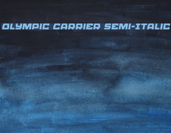Olympic Carrier Semi-Italic Font examples