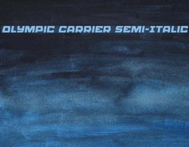 Olympic Carrier Semi-Italic Example 1