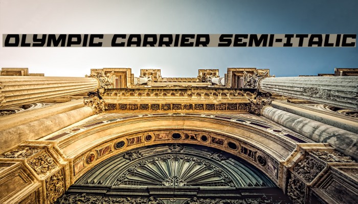 Olympic Carrier Semi-Italic Font examples