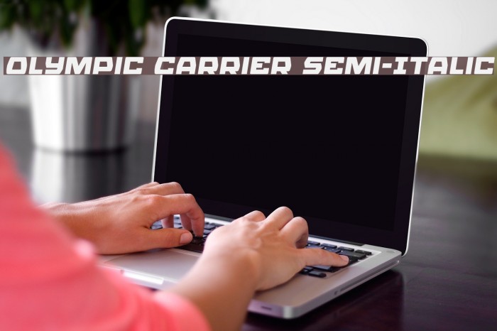 Olympic Carrier Semi-Italic Font examples