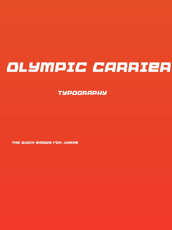 Olympic Carrier Semi-Italic Poster