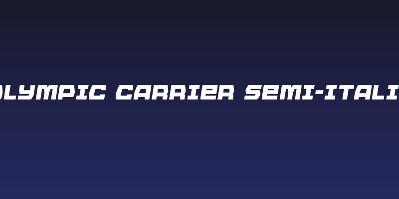 Olympic Carrier Semi-Italic Social Header