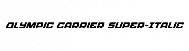 Olympic Carrier Super-Italic  Fuentes Gratis Descargar