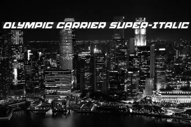 Olympic Carrier Super-Italic Font examples