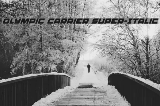 Olympic Carrier Super-Italic Font examples