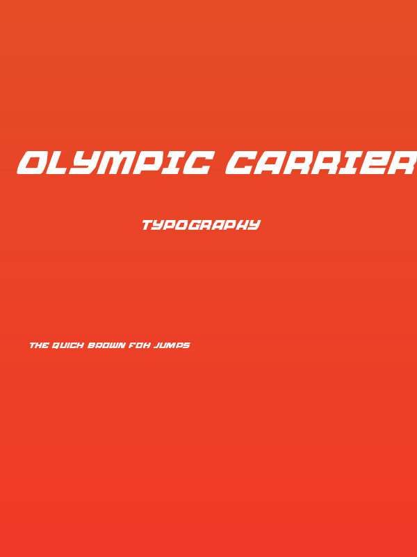 Olympic Carrier Super-Italic Poster