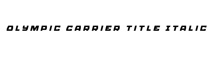 Olympic Carrier Title Italic  नि: शुल्क फ़ॉन्ट्स डाउनलोड