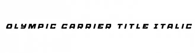 Olympic Carrier Title Italic  Descarca Fonturi Gratis