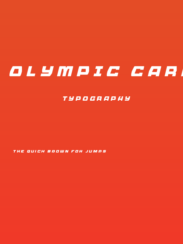 Olympic Carrier Title Italic Poster