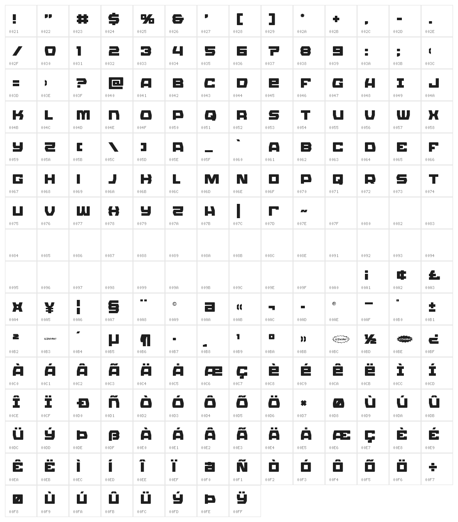 Olympic Carrier Title Character Map