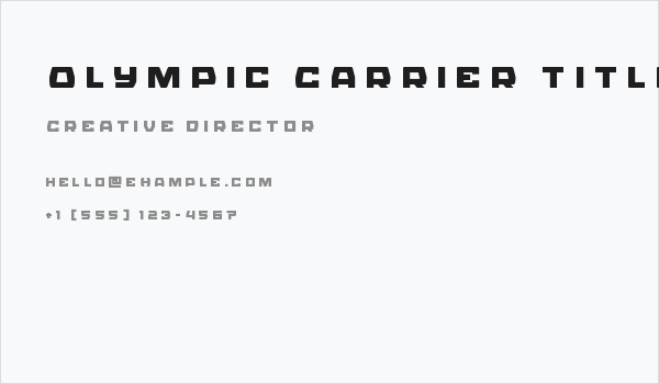 Olympic Carrier Title Business Card