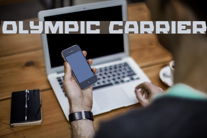 Olympic Carrier Font examples